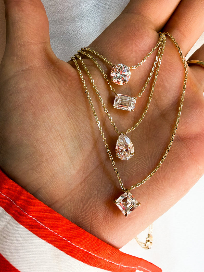Two Carat Solitaire Necklace