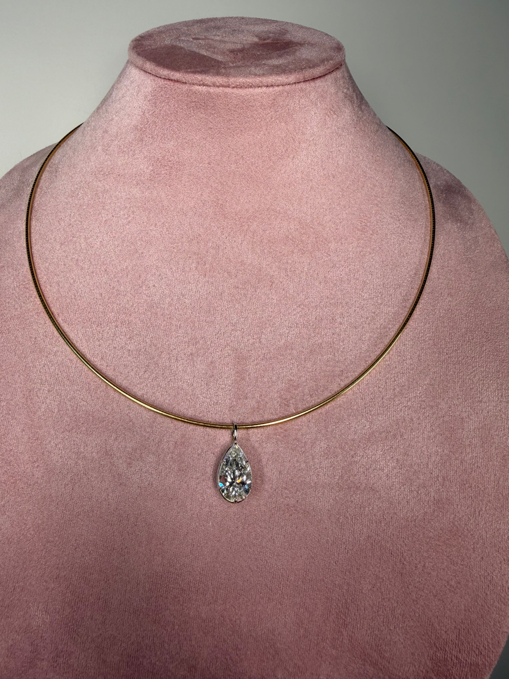 Georgian Pear Pendant Necklace