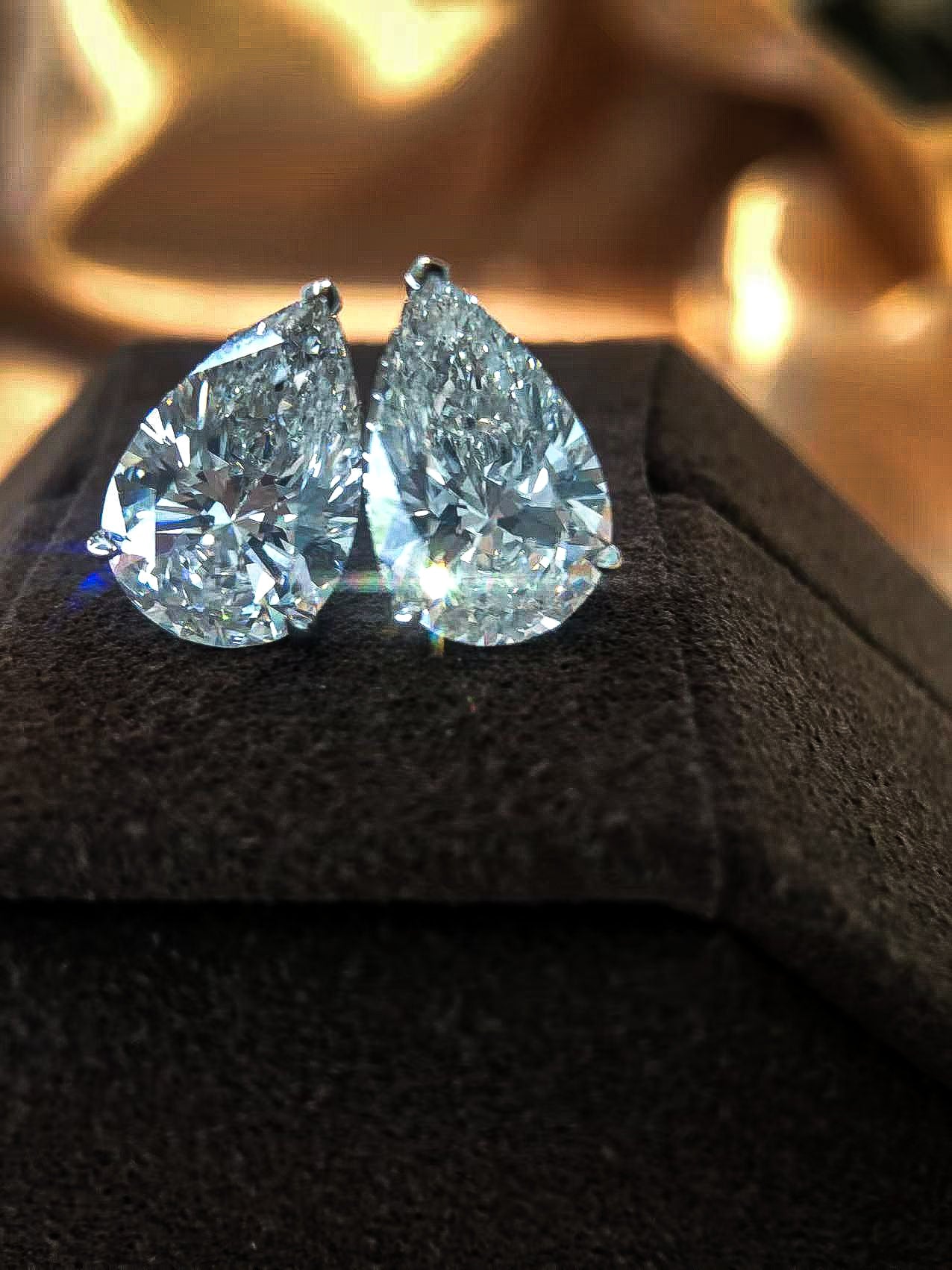 Spiked Pears - 10ctw Diamond Studs