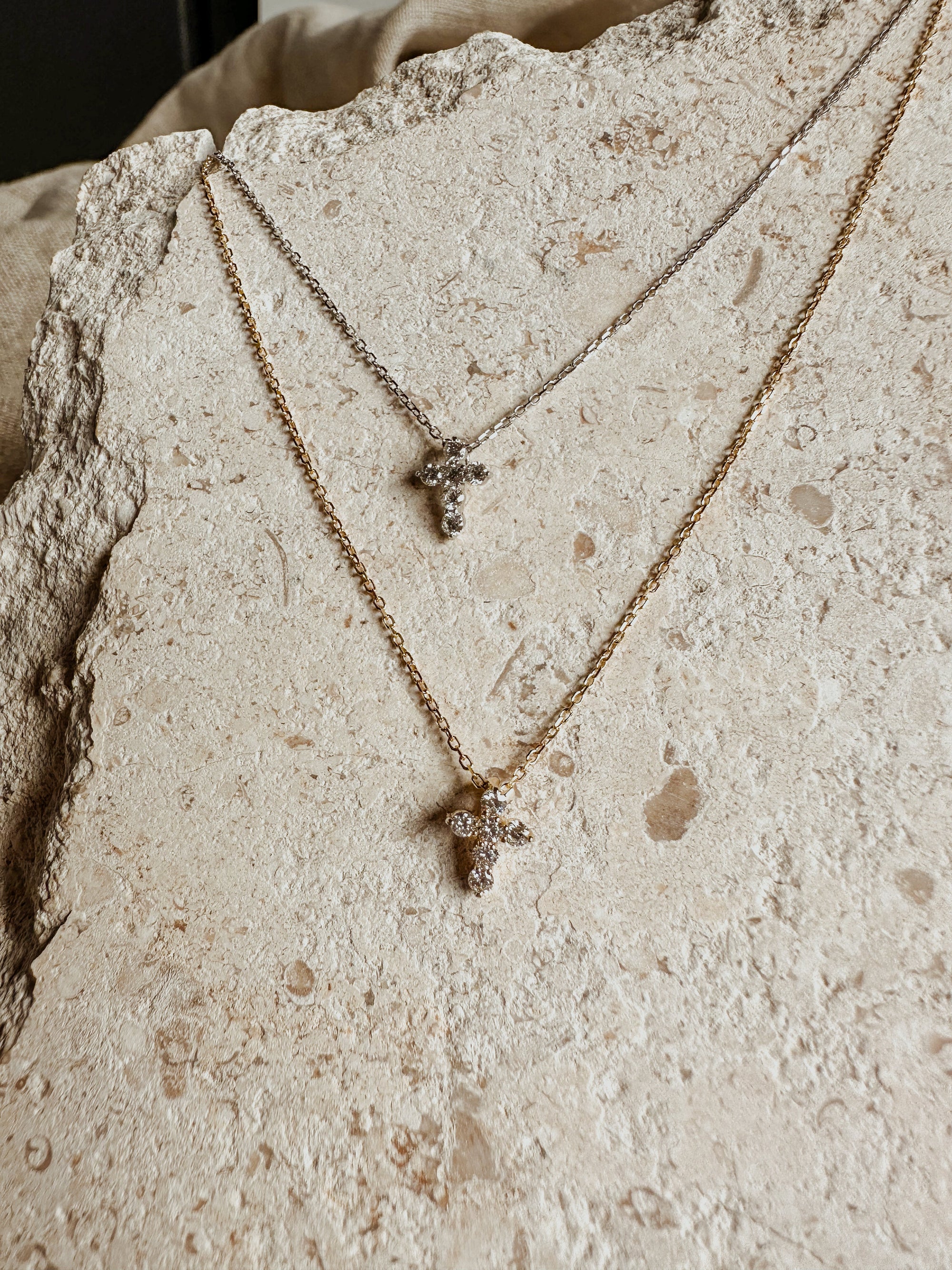 Nano Diamond Cross Necklace