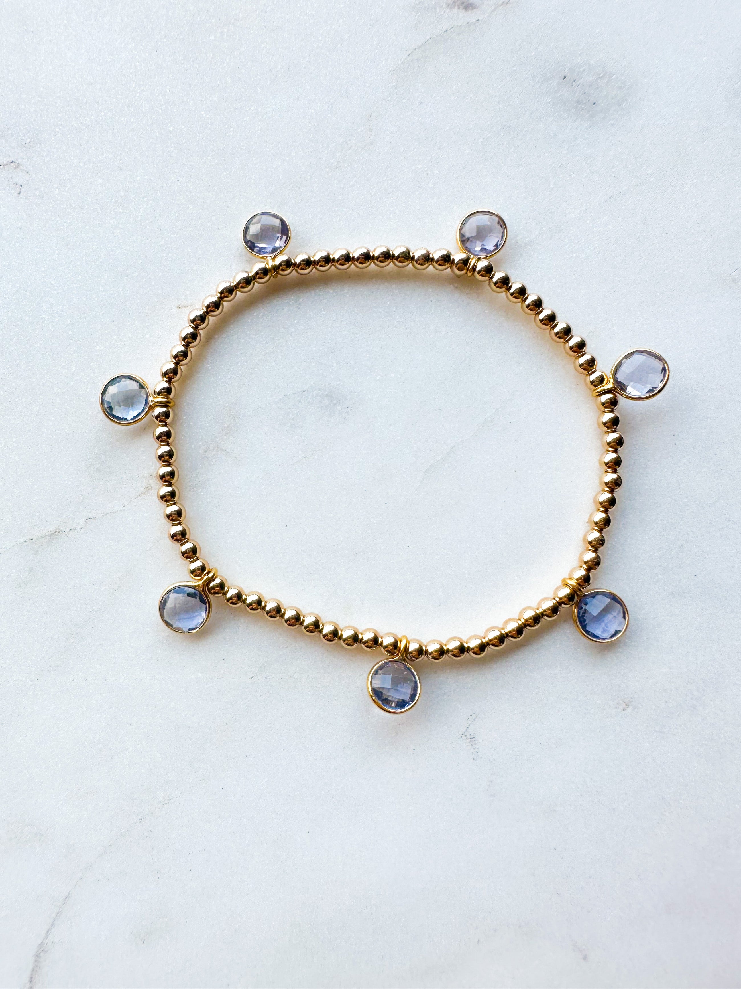 Tanzanite Drop Bracelet