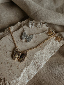 Butterfly Necklace & Earrings Set