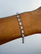 East - West Pear Tennis Bracelet