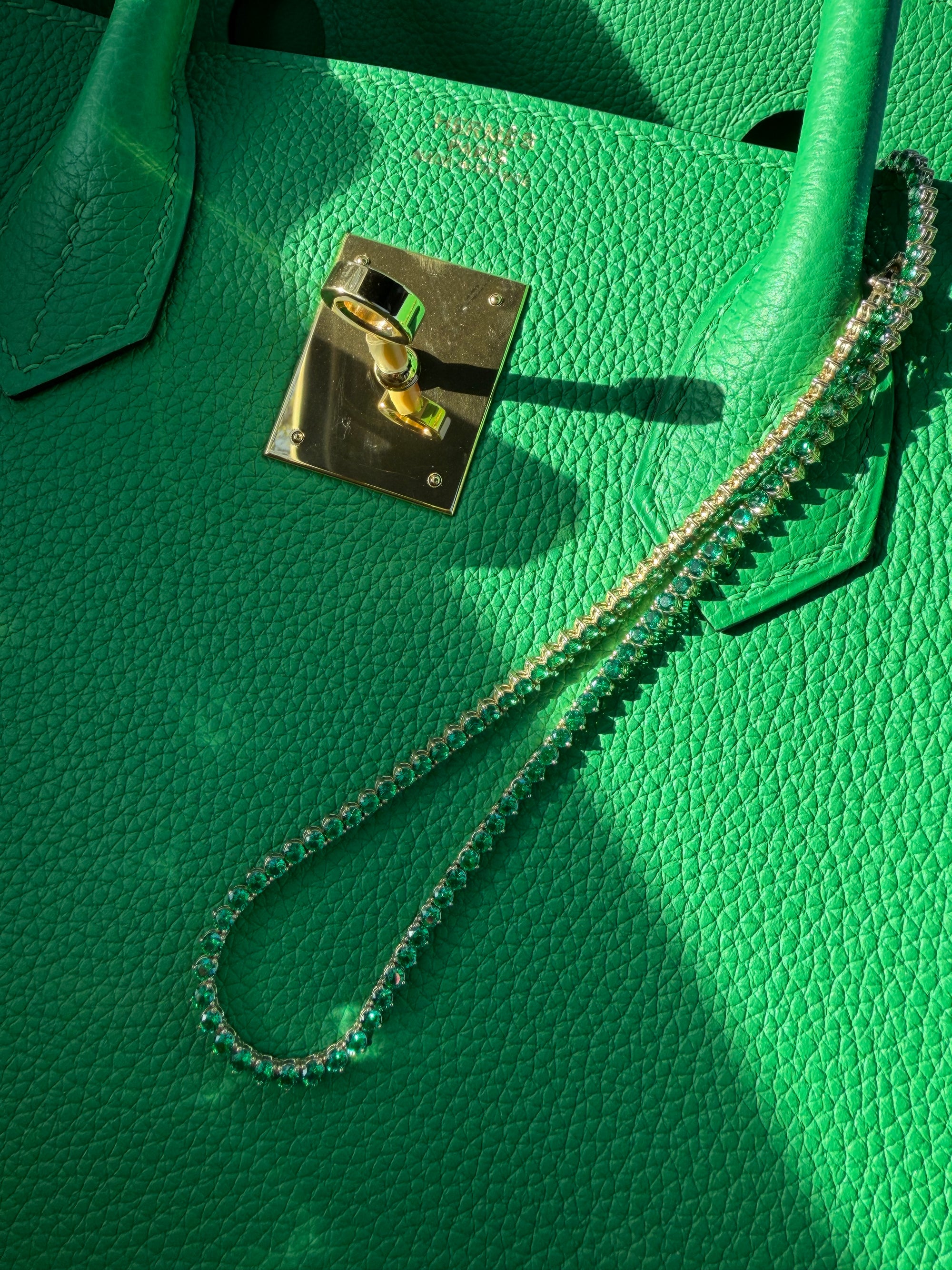 The Clover Green Tennis Necklace