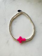 Pink Cross Bracelet