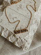 Puffy Gold MAMA Necklace