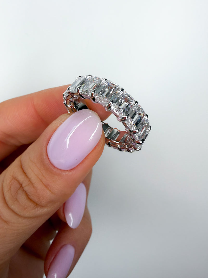 The Icon Emerald Eternity Band