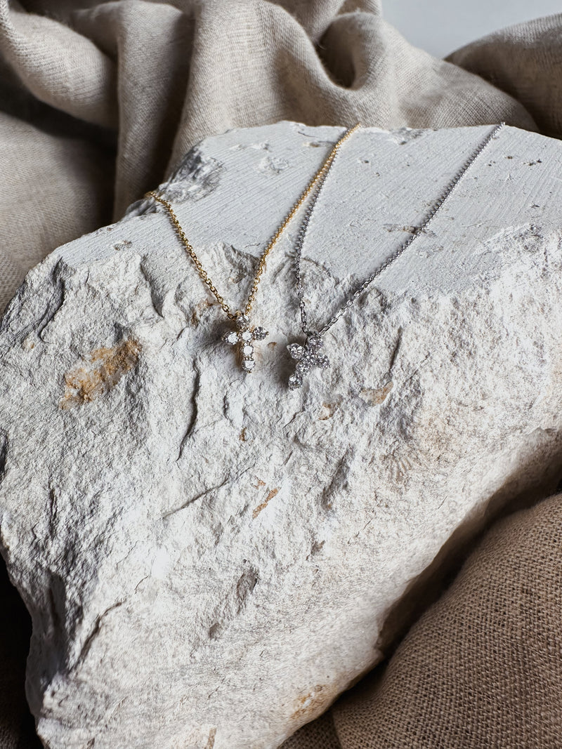Nano Diamond Cross Necklace