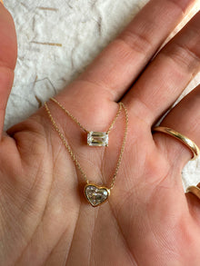 The Rebel Bezel Heart Necklace