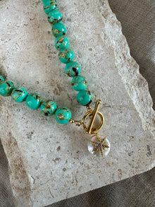Agate Starburst Necklace ~ Turquoise
