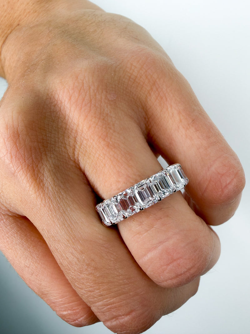 The Icon Emerald Eternity Band