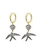 Seraphine Heart Sparrow Earrings