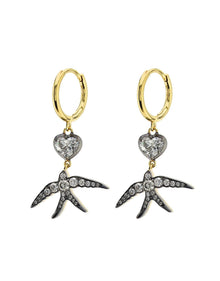 Seraphine Heart Sparrow Earrings
