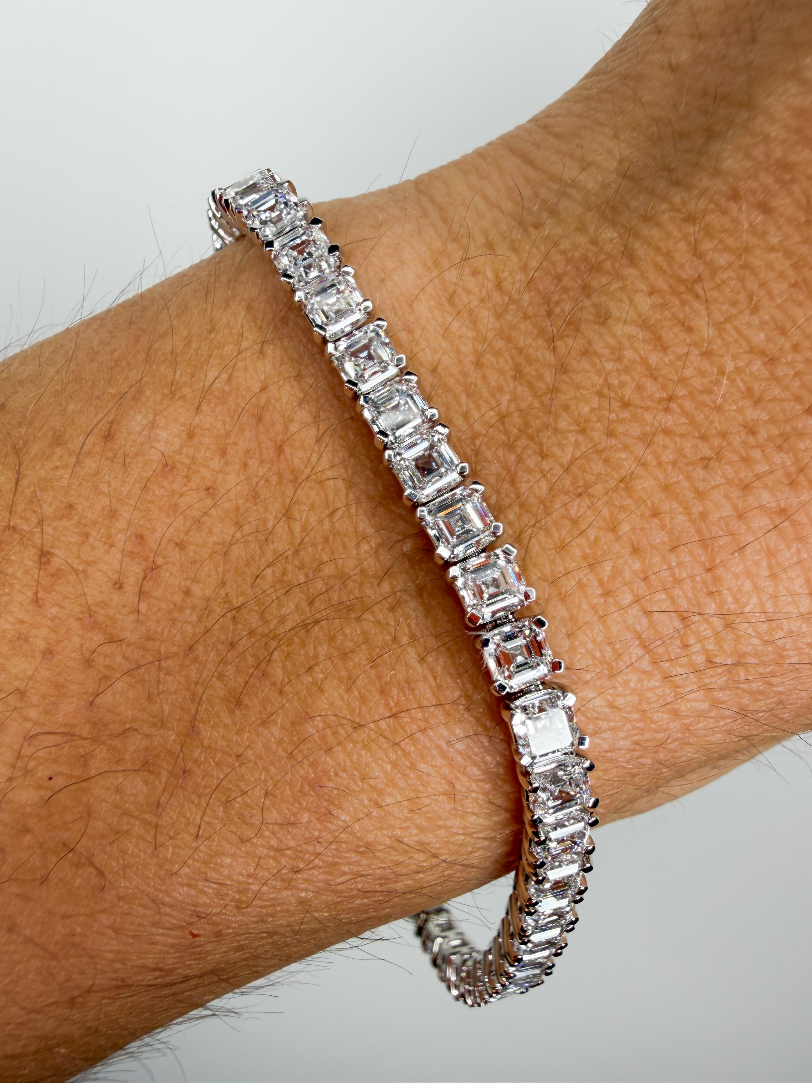 The Asscher Cut Tennis Bracelet