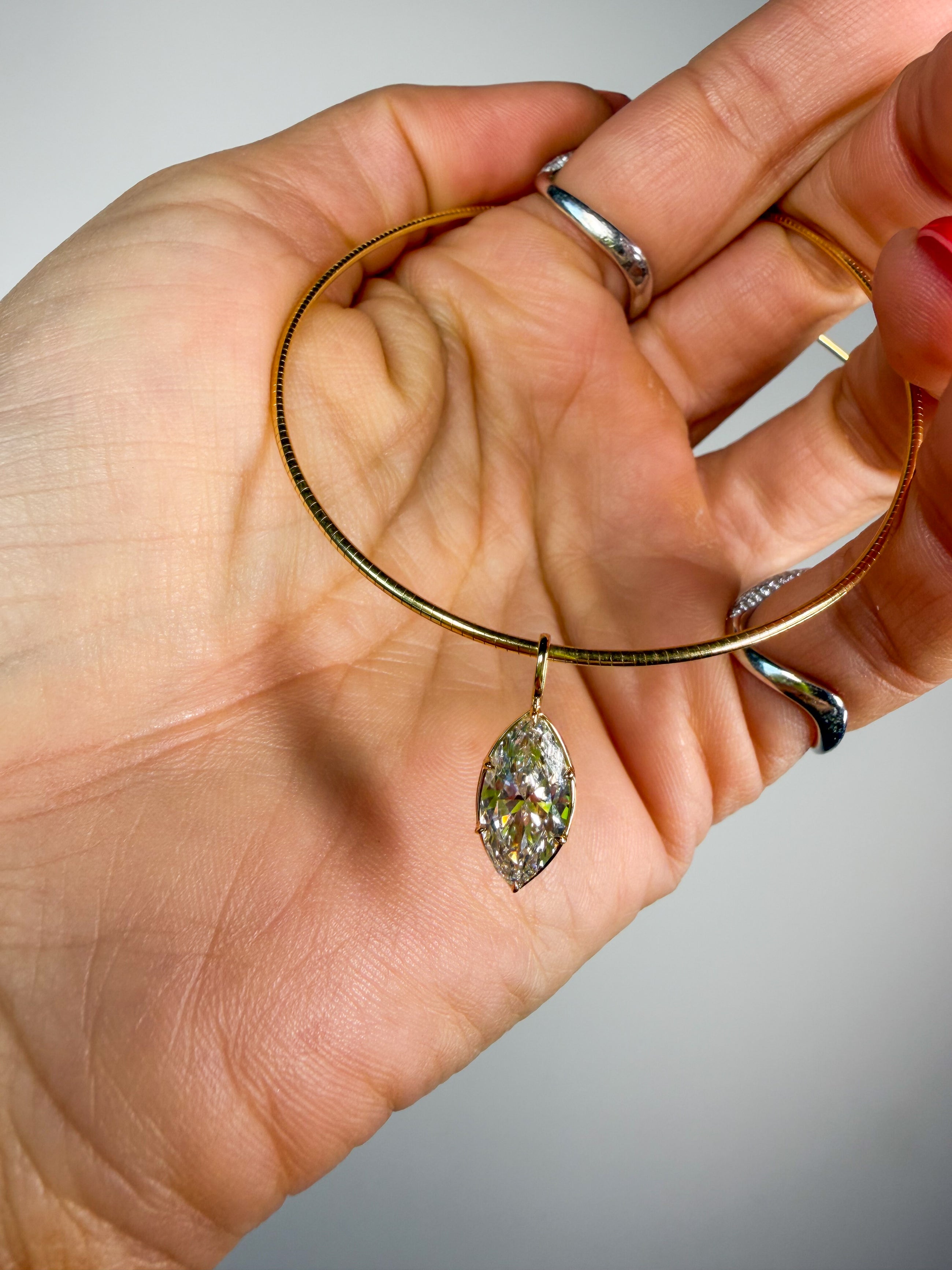 Georgian Marquise Pendant Necklace