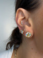 Round Bezel Diamond Studs