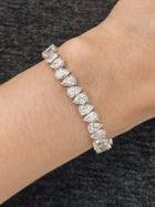 The Alternating Pear Diamond Tennis Bracelet