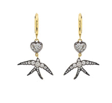 Seraphine Heart Sparrow Earrings