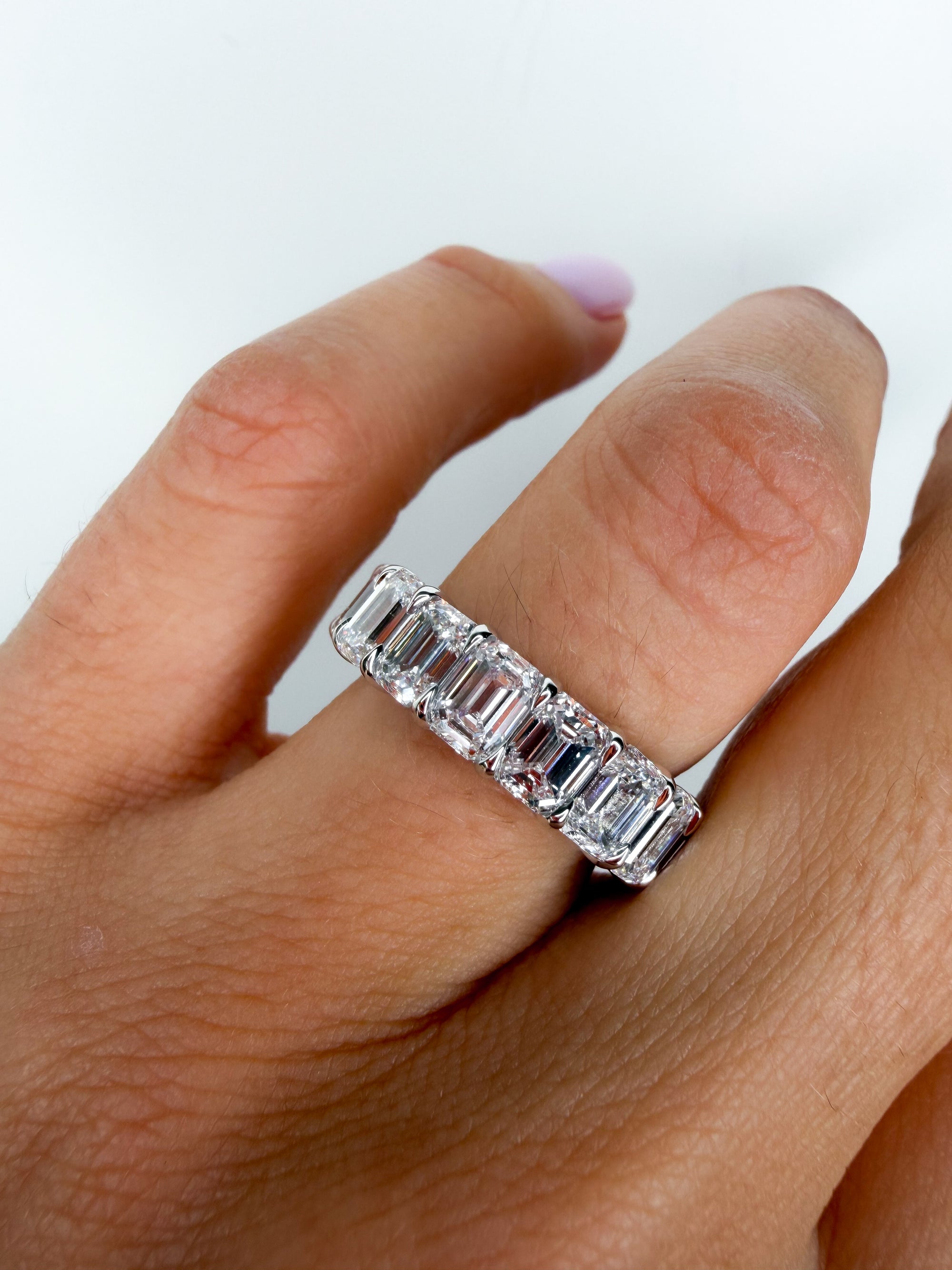 The Icon Emerald Eternity Band