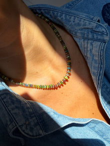 Midnight Fire Opal Necklace