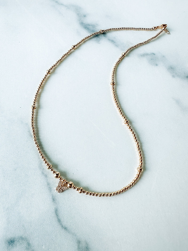 Diamond Mini Butterfly Necklace