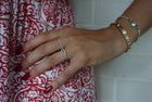 Diamond Wavy Two Finger Ring