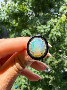The Black Flame Opal Ring