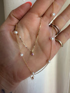 Pink Sapphire Link Necklace