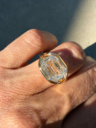 Heirloom Antique Emerald Bezel Ring