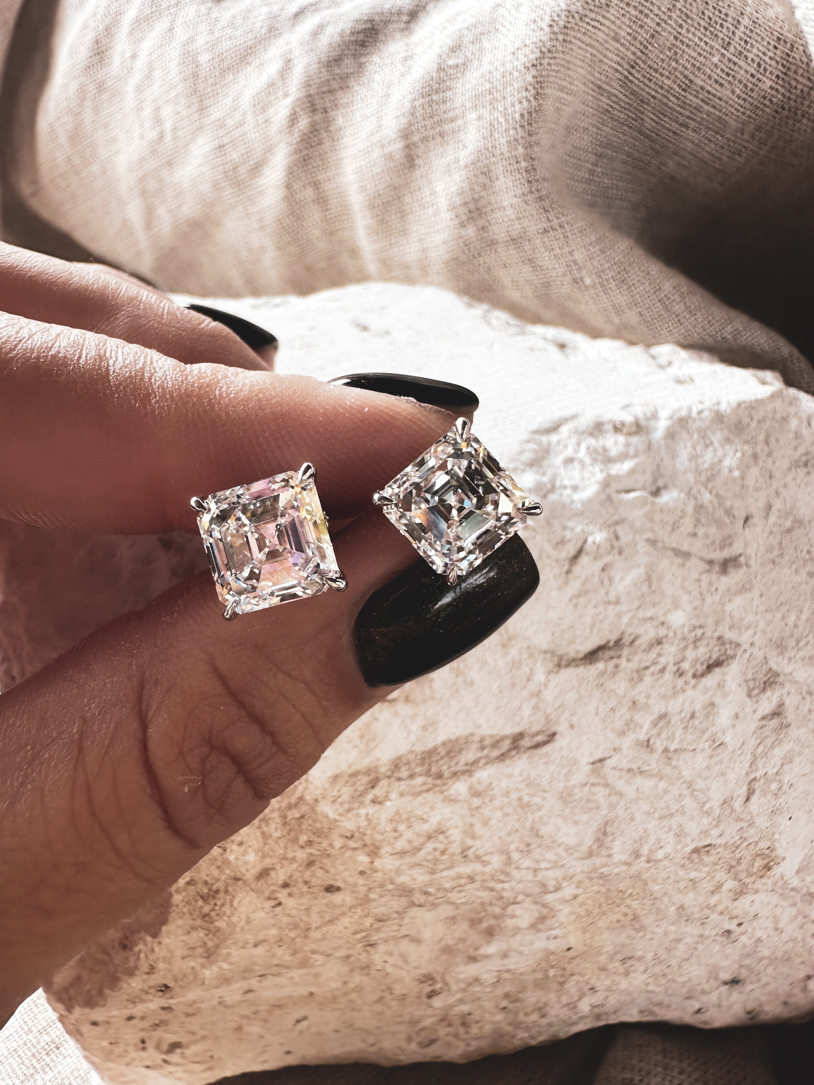 The Power Play - Asscher Cut 6ctw Diamond Studs
