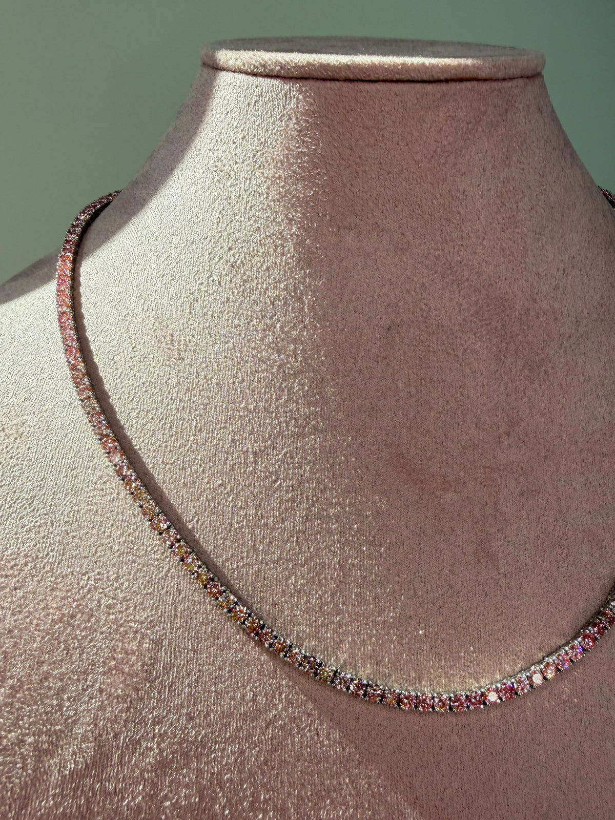 The Pink Panther Diamond Tennis Necklace