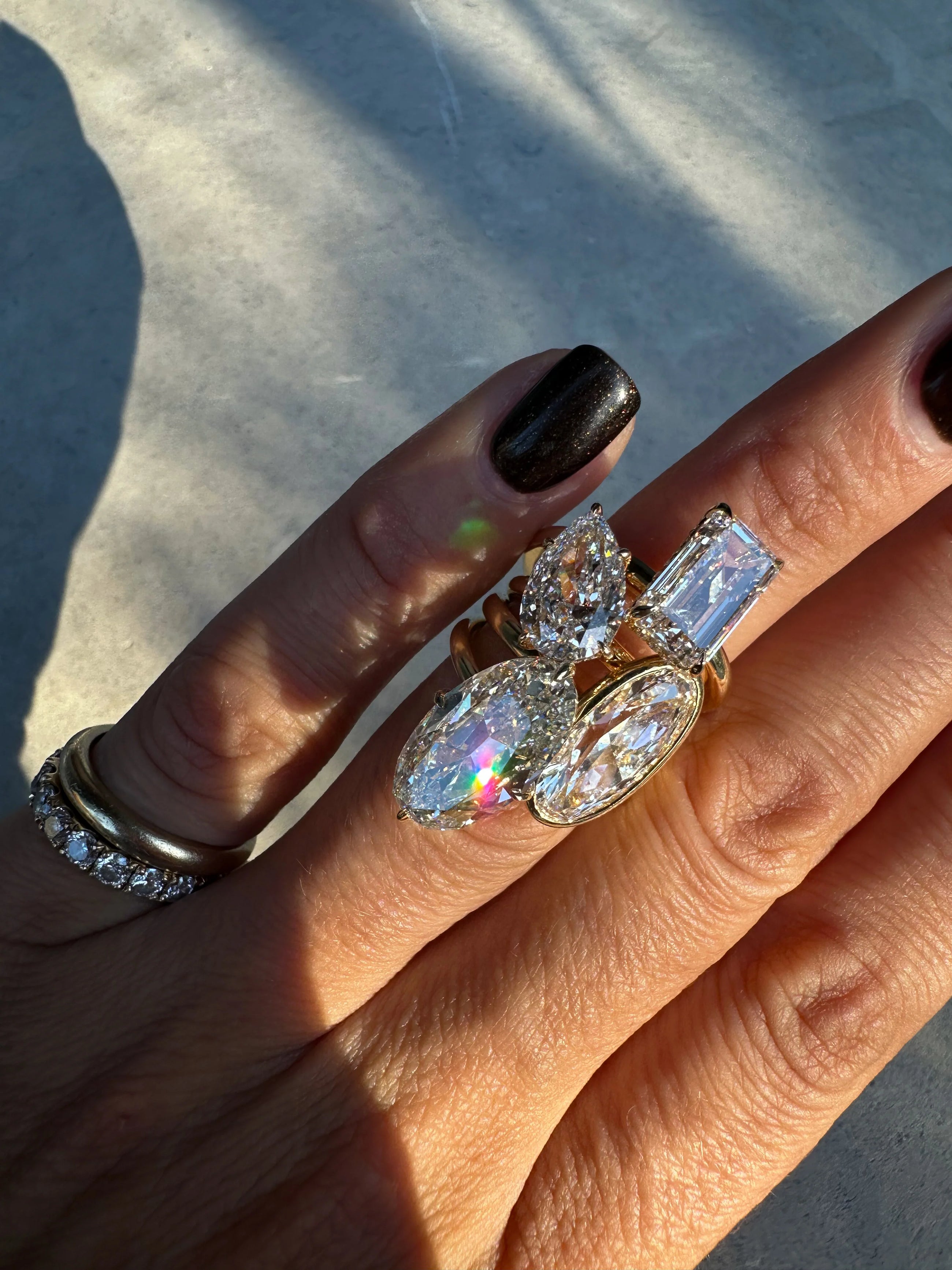 Moval Bezel Diamond Ring