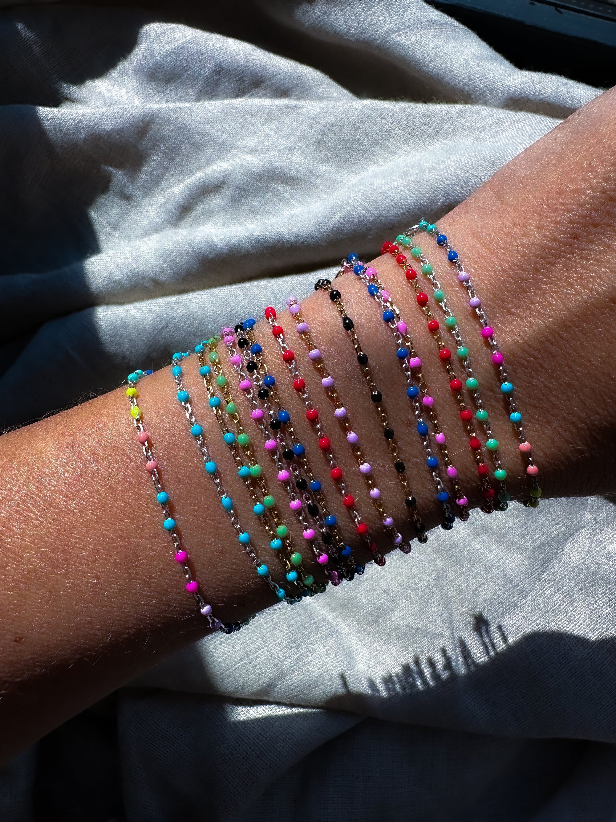 Italian Enamel Chain Bracelets