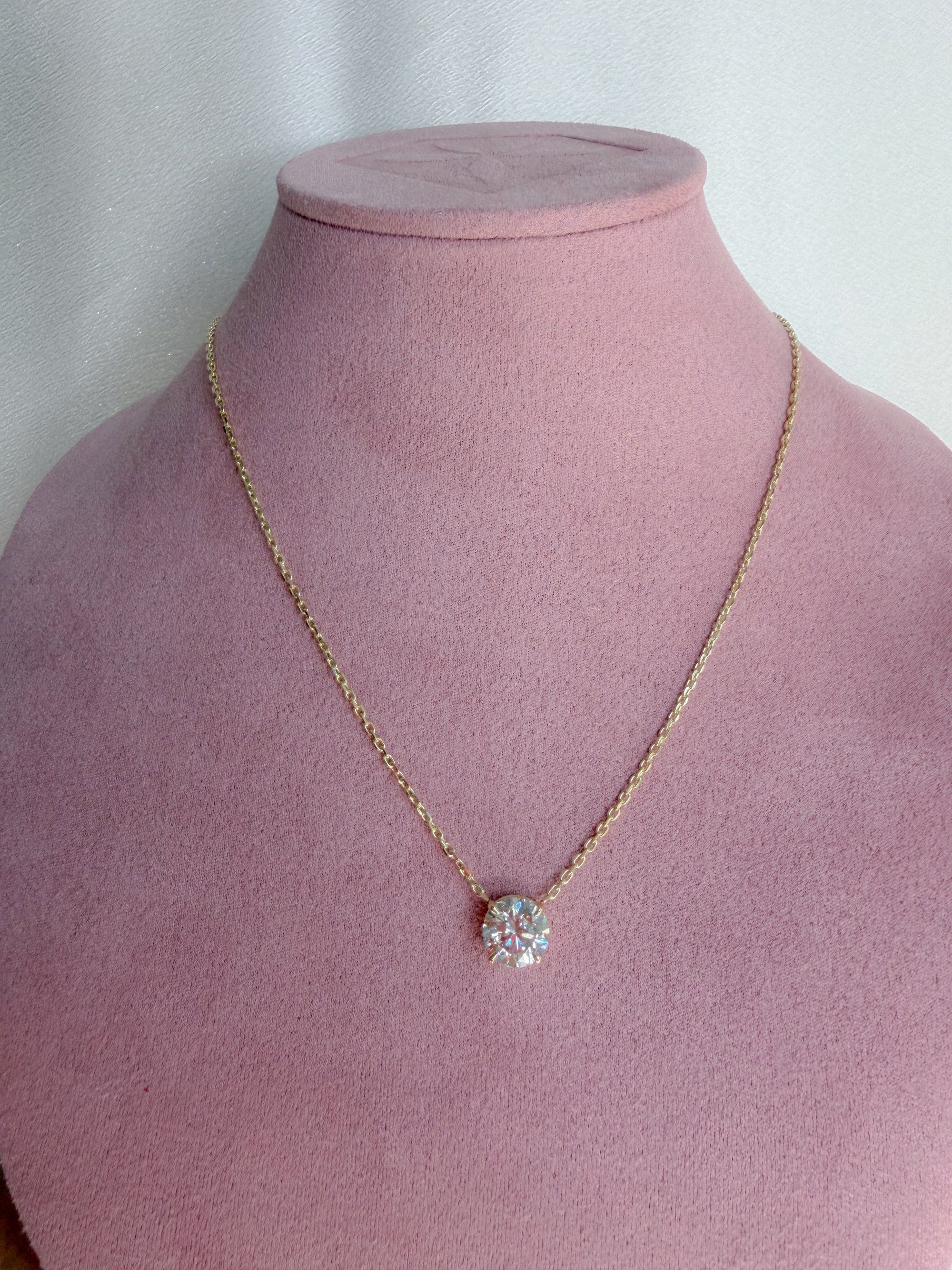 Two Carat Solitaire Necklace
