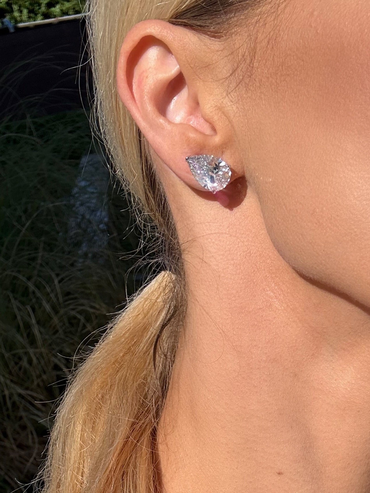 Spiked Pears - 10ctw Diamond Studs