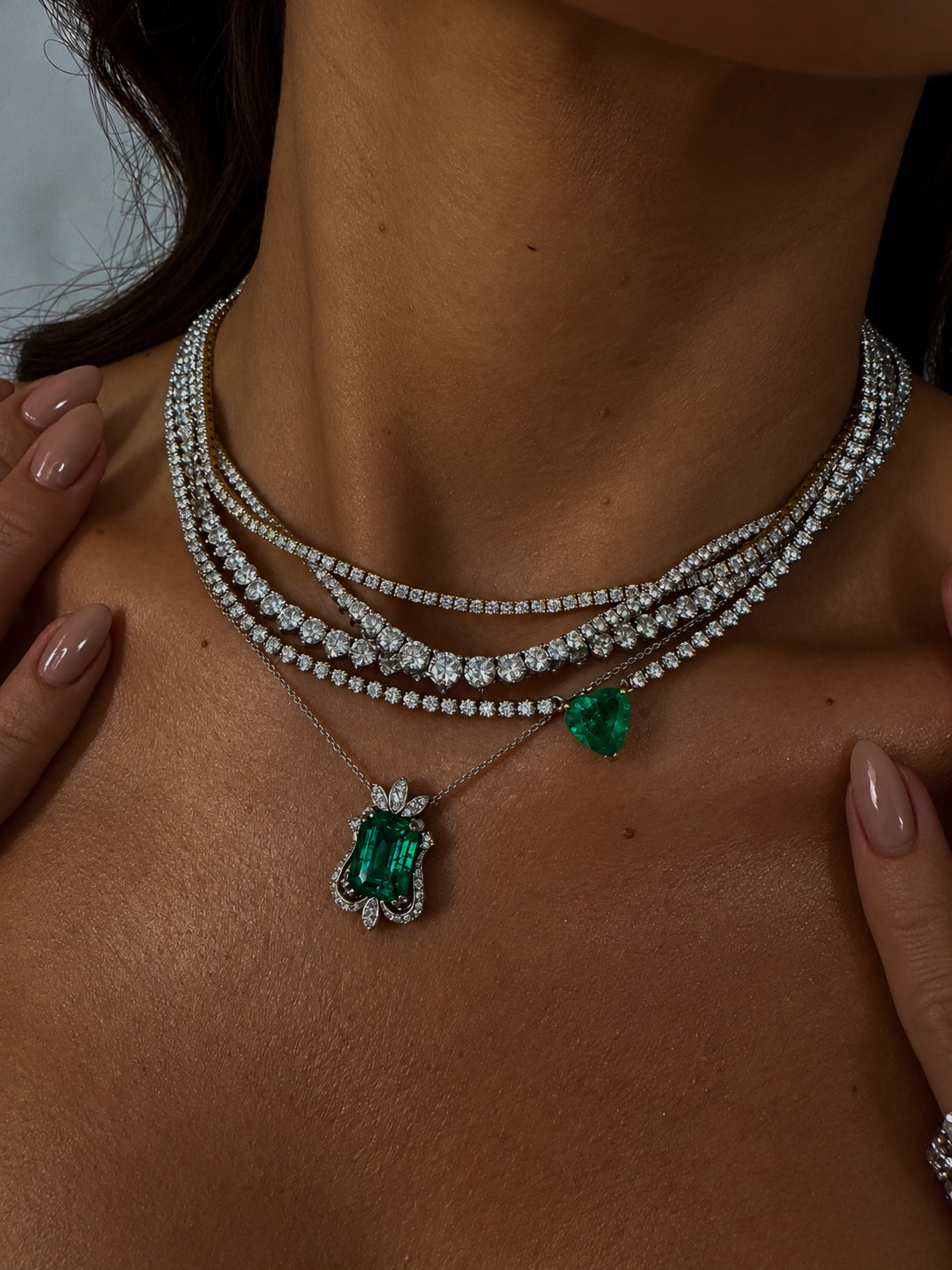 The Emerald Heartbreaker Tennis Necklace