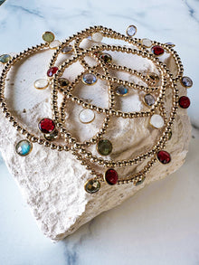 Garnet Drop Bracelet