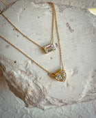 The Rebel Bezel Heart Necklace