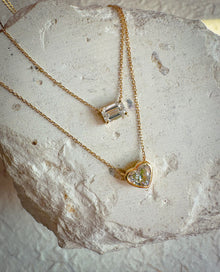 The Rebel Bezel Heart Necklace