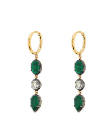 Seraphine Trio Emerald Earrings