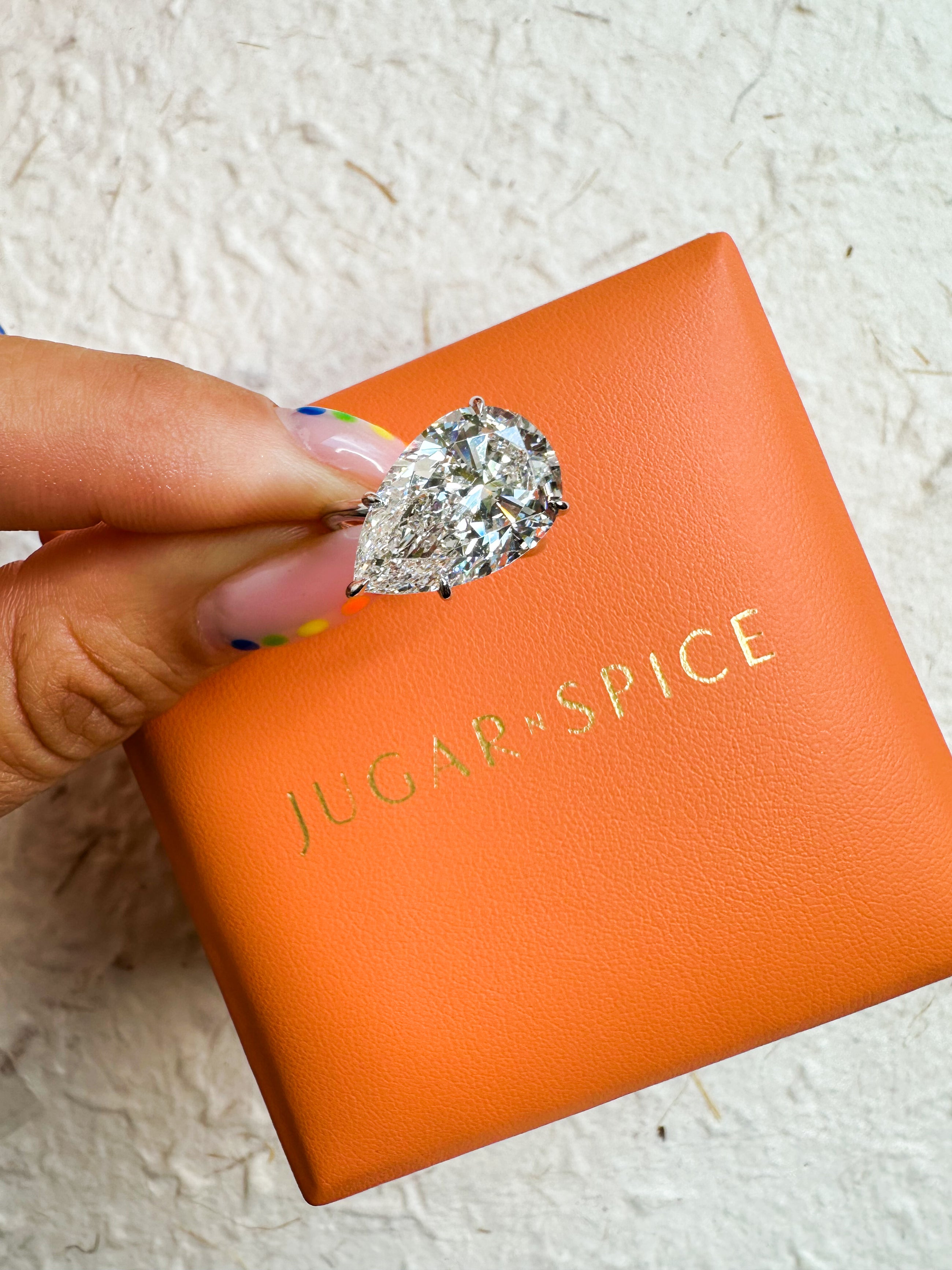 The Big Slanted Pear Ring
