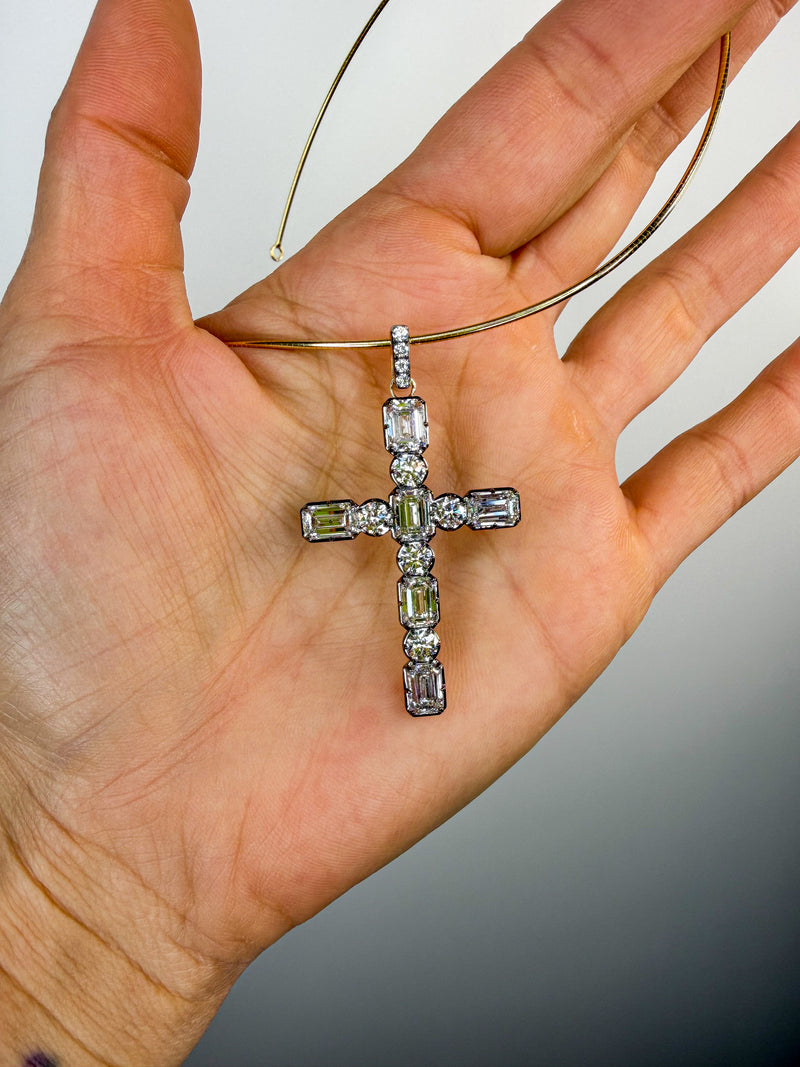 Radiance Diamond Cross Pendant