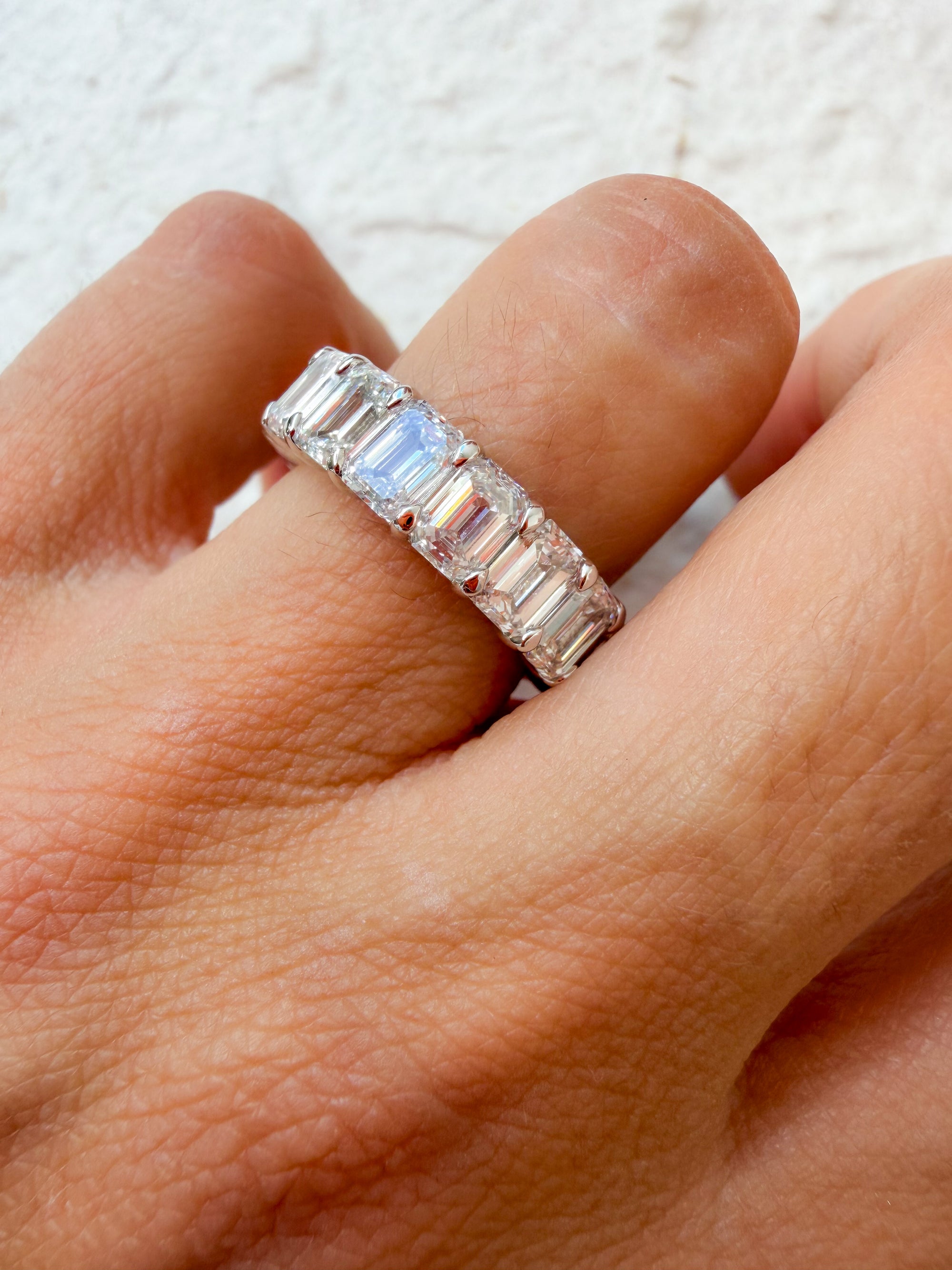 The Icon Emerald Eternity Band