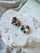 Rainbow Enamel Hoops