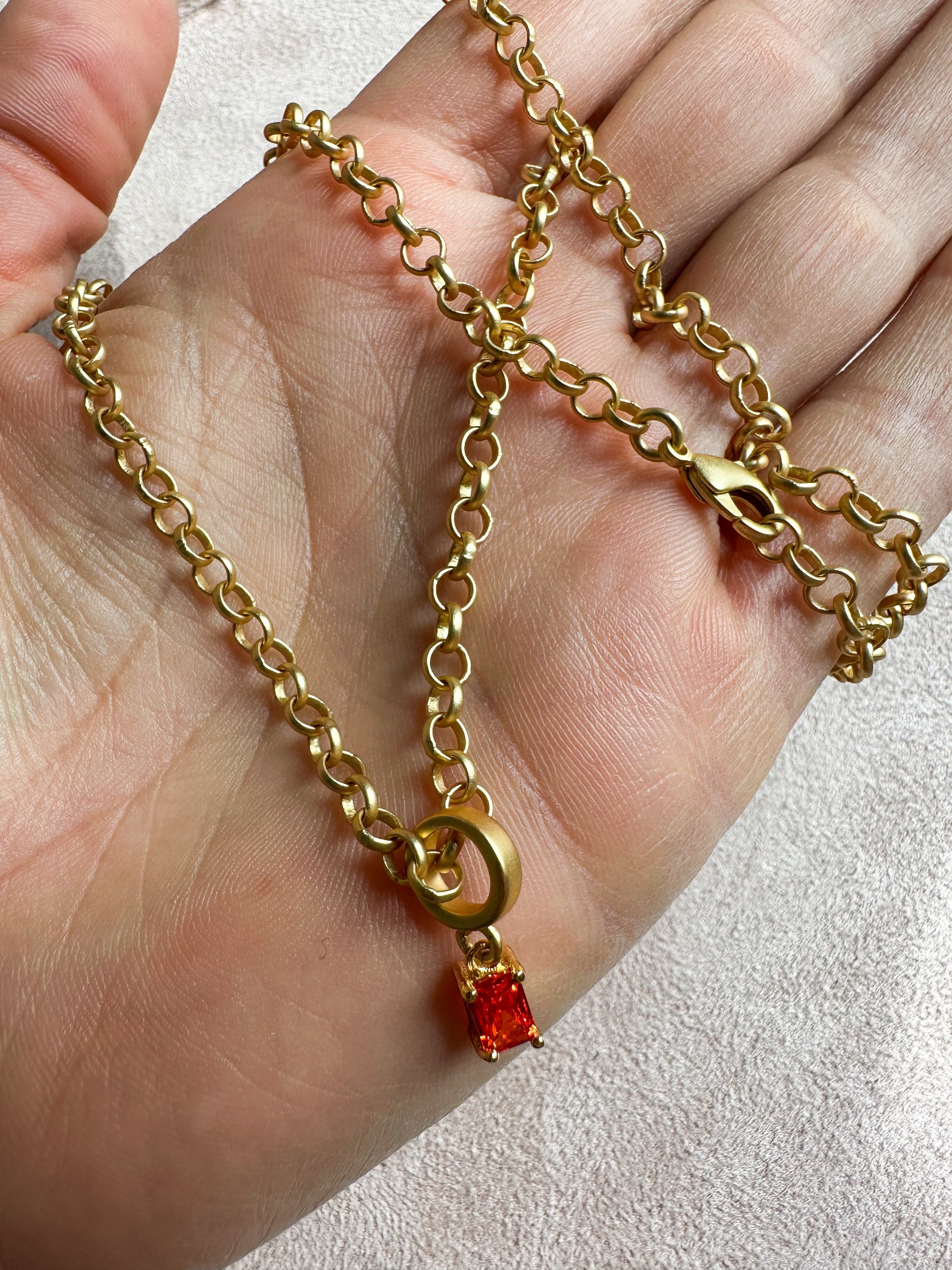 Orange Twist Necklace