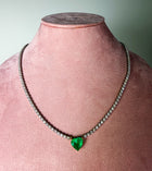 The Emerald Heartbreaker Tennis Necklace
