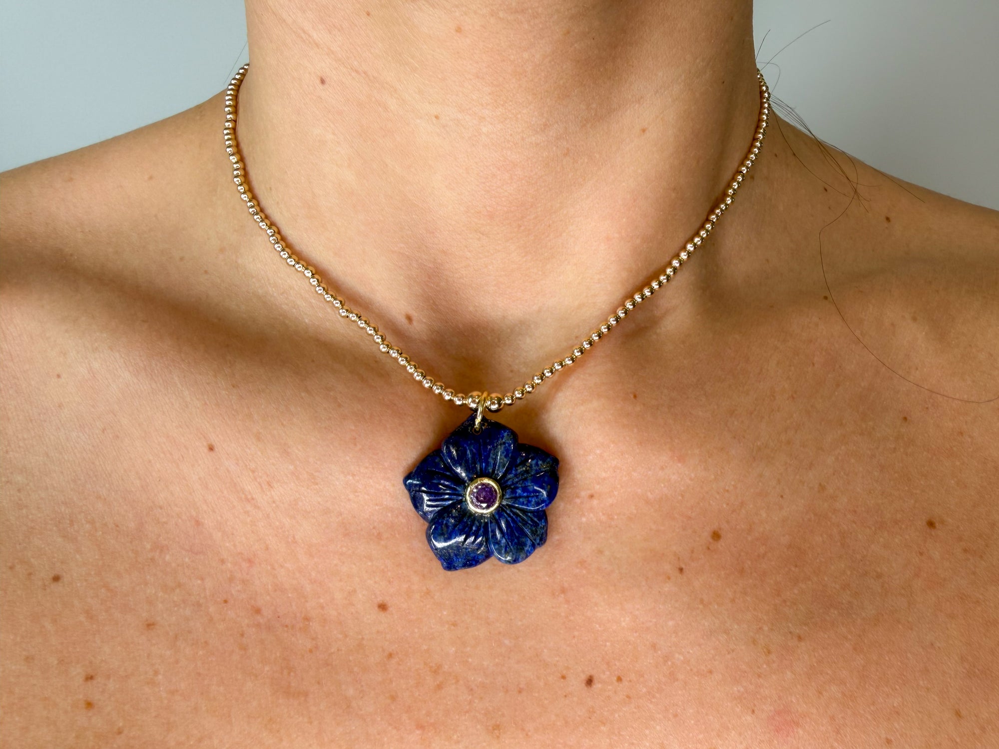 Lapis Bloom Necklace