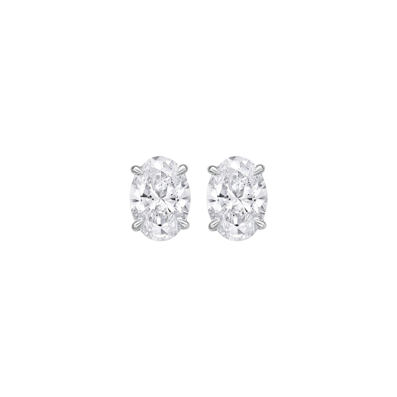 The Statement - Oval Cut 4ctw Diamond Studs