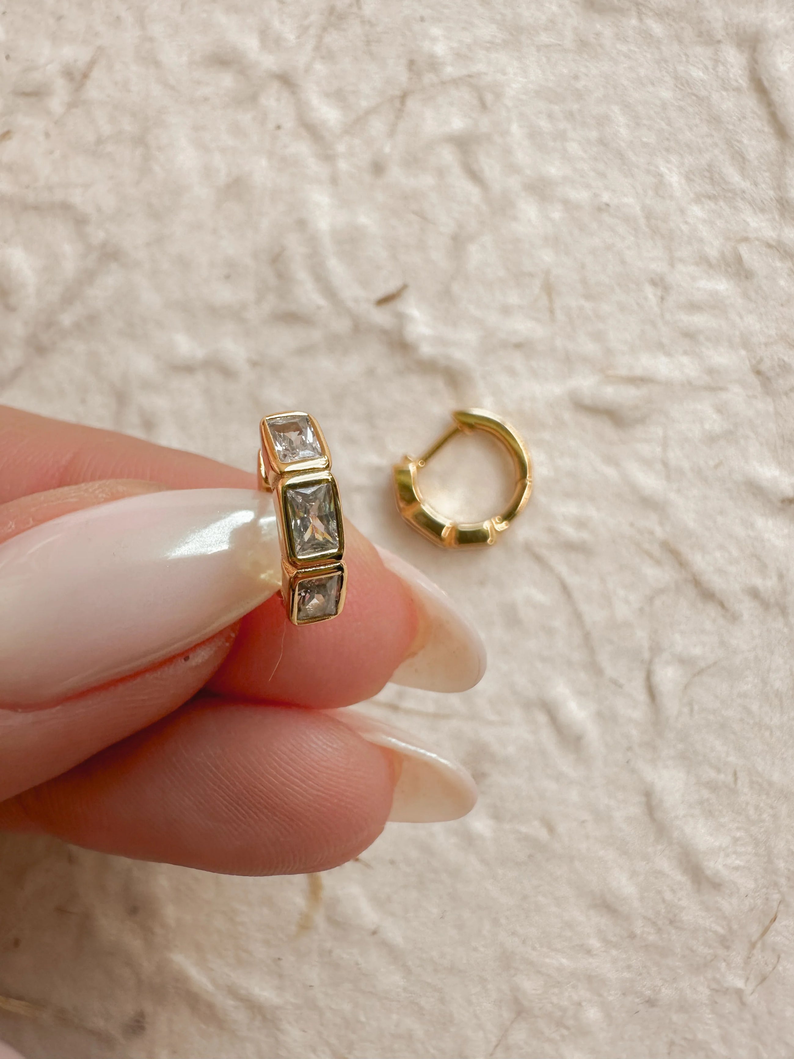 The Emerald Snap Hoops