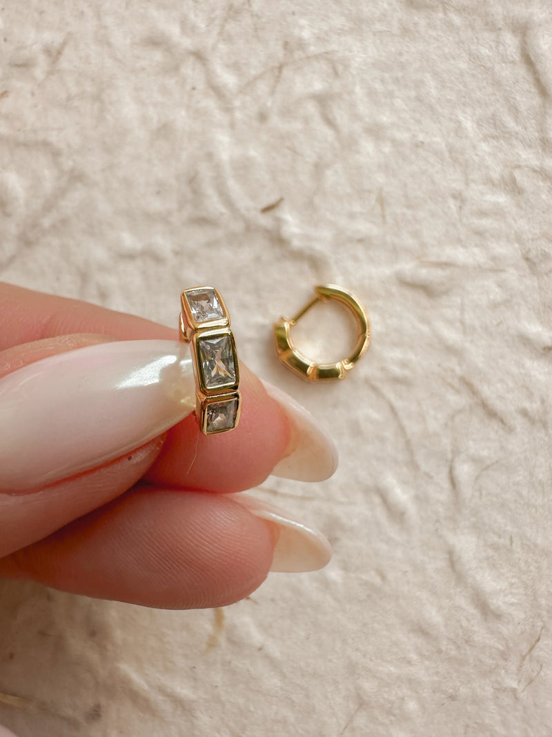 The Emerald Snap Hoops